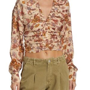 Free People I Got You Printed Top Size Medium